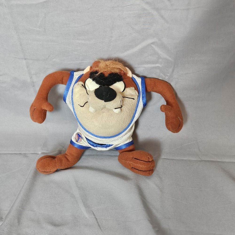 1996 Space Jam Taz‎ Plush Warner Bros Tasmanian Devil Basketball Jersey Toy